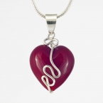 Red Silver Wire Heart